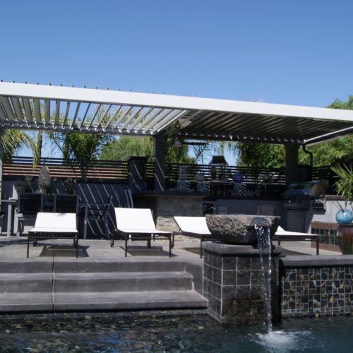 Louvers by Equinox Roofing, labeled as R-31, adding beauty and functionality to outdoor spaces.