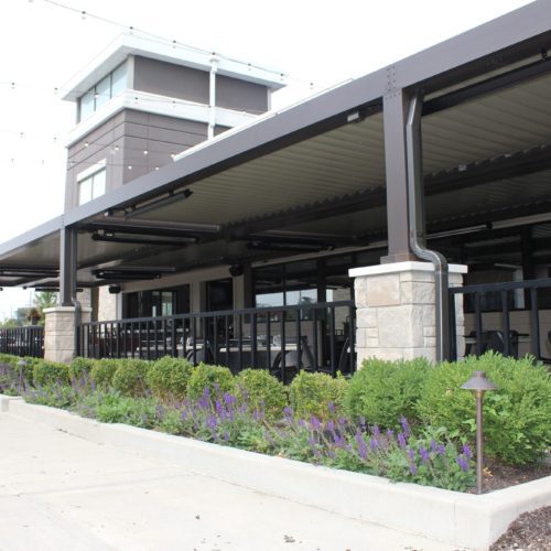 A commercial restaurant with Equinox Roofing, showcasing its heat-resistant features.